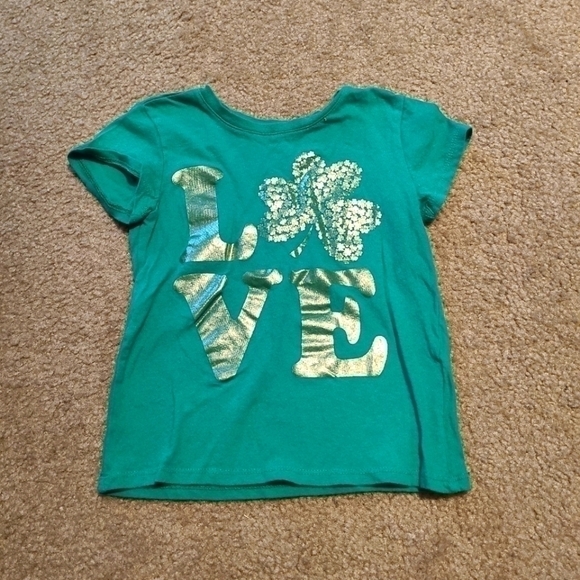 Lot of 2 Girl's St. Patrick's Day Short Sleeve Tee Shirts, size X-small (4) - Picture 2 of 7